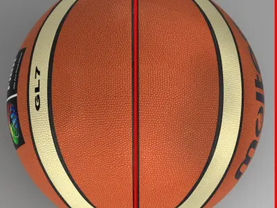 Basketball ball EBA bicolor Low-poly 3D model