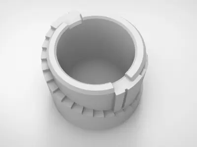 circle stairs pattern vase 3D print model