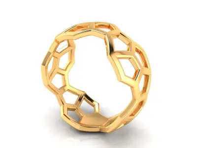 Ring M157 The luxury female abstract ring wedding 3D print model