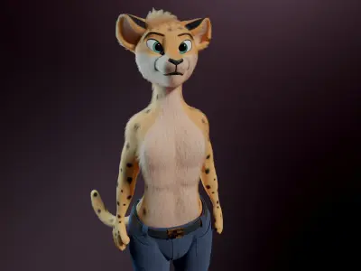 David Anthro Cheetah 3D model