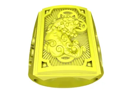 Chinese Dragon Fortune Symbol Men Ring 3D Model  4340 3D print model