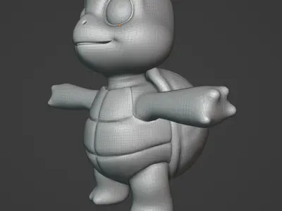 3D Tuettle Character Modeling ready for use 3D model