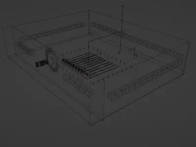 Car Racing  Race Ground  Number Learning One to Ten Cartoon 3D model