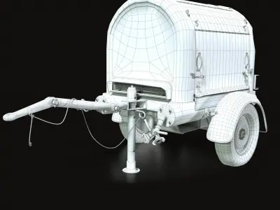 Diesel Air Compressor Low-poly 3D model
