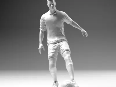 Footballer 02 Footstrike 02 Stl 3D print model