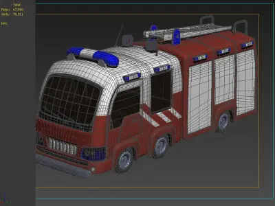 ambulance ambulancia cartoon emergency vehicle car  3D model