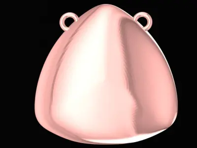 Elegant Rounded Triangle Pave Pendant Design   2371 3D print model