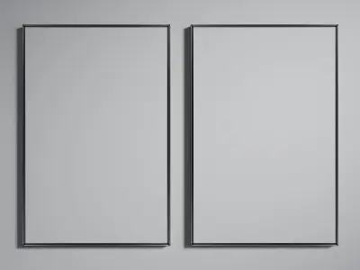 Girl With Gold Horn Set Of 2 3D model