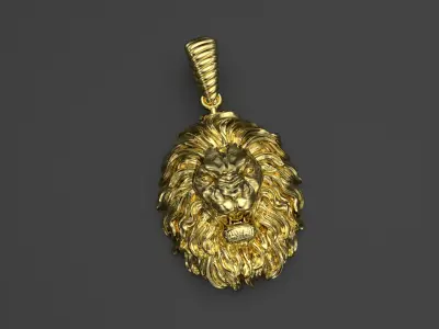 Lion Necklace Free 3D print model
