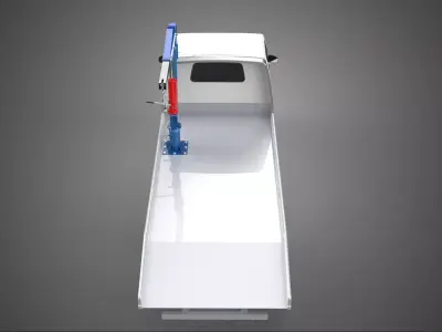 HYDRAULIC JACK CRANE HAND CRANK WINCH HOOK TOWING TRUCK PICKUP 3D model