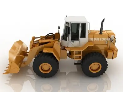 Excavator tractor bulldozer Technics loader special equipment 3D model
