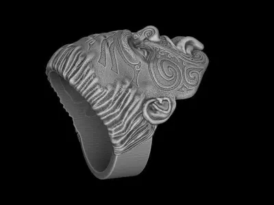 Maori ring 3d model for 3d printing 3D print model 3D print model
