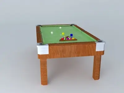Slate Pool Table Free 3D model