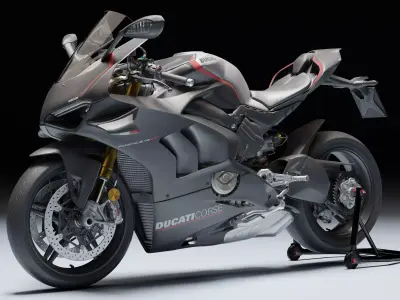 Ducati Panigale V4 SP 2021 Low-poly 3D model