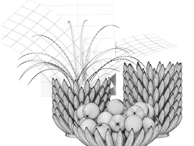 Ceramic Banana Vases 3D model