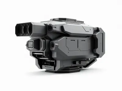 SciFi Surveillance Drone Camera Model Pack Low-poly 3D model