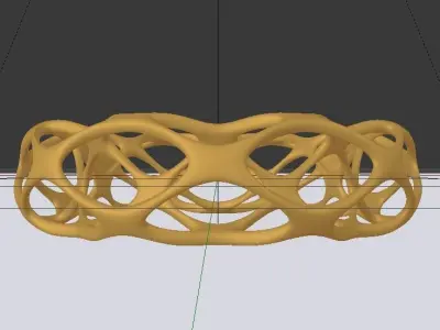 Voronoi Style Bracelet Low-poly 3D model