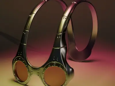 Oakley Over The Top inspired sunglass for 3D printing 3D print model