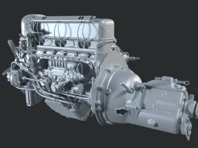 BENZ 300SL Engine 3D print model