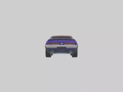 uscle Car with Custom Paint model Low-poly 3D model