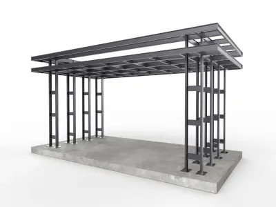 Entry Structure M1 Low-poly 3D model