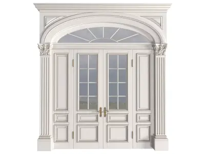 Entrance exterior front classic door Outdoor External Doors 3D model