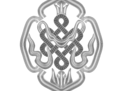 Auspicious Symbols of Buddhism - ENDLESS KNOT 3D model