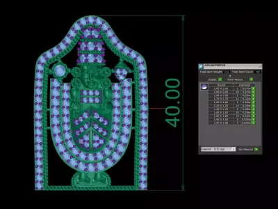 venkateswara pendent side stone  3D print model