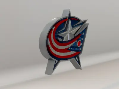 NHL Columbus Bluejackets Team Logo 3D model