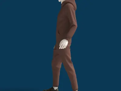 Mens outfit hoodie pants tracksuit Clo3d MD  3D model