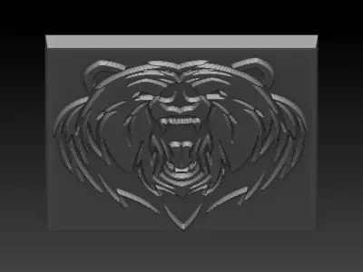 Bearr bear head 3D print model