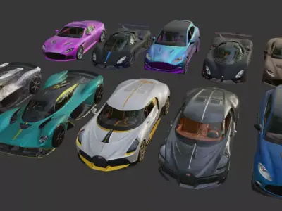 PUBG vehicles Sport pack 1 Low-poly 3D model