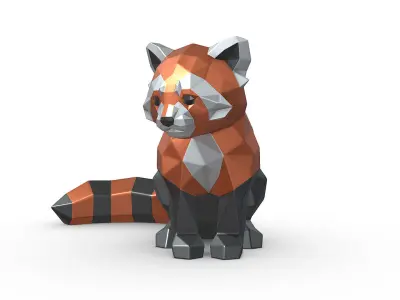 red panda 3D print model