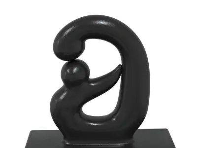 abstract sculpture Low-poly 3D model 3