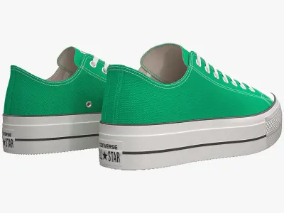 Chuck Taylor All Star Lift Platform Low Top Green 3D model