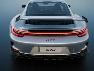  Porsche 911 car Low-poly 3D model