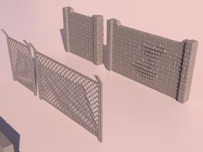Set of 8 objects for the factory 3D print model