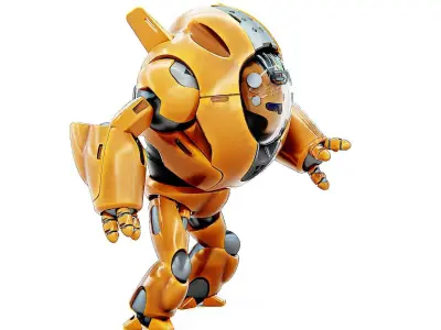 ASTRONAUT BOTV-3000 B Rigged for Unreal Engine - Unity - MIXAMO 3D model