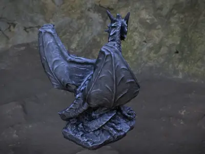 3D Scanned Dragon Statue 02 3D model