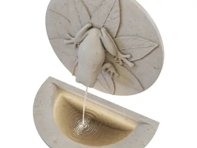 Tree Frog Stone Water Feature - Fountain 3D model