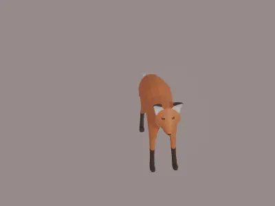Low Poly Fox Low-poly 3D model order