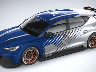 Seat Leon Cupra e-Racer 2021 3D model