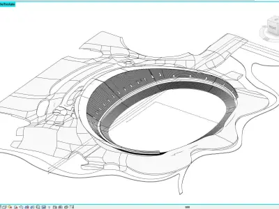 Quzhuo Stadium 3D model