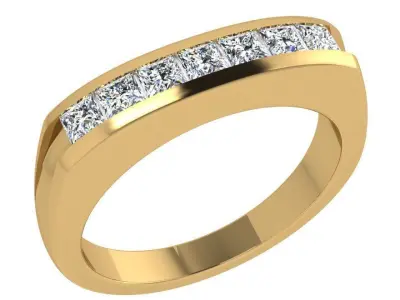 Diamond Band Ring 3809 3D print model