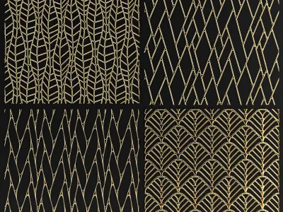 Collection of golden lattice 3D model