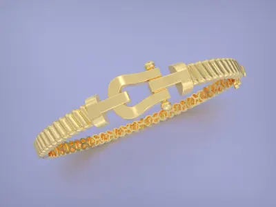 Force bracelet - Horseshoe 3D print model