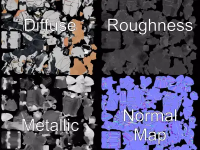 Futuristic Armor model pack Low-poly 3D model