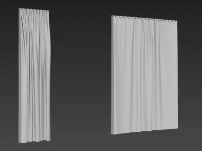Marvelous Designer and 3DS Max Curtains03 Bigger 3D model