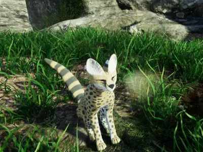 Serval Cat Game Ready Model Unreal Engine  3D model