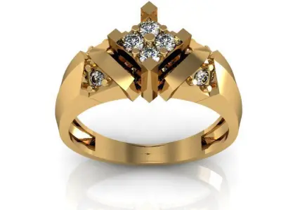 wedding ring 3D print model 20